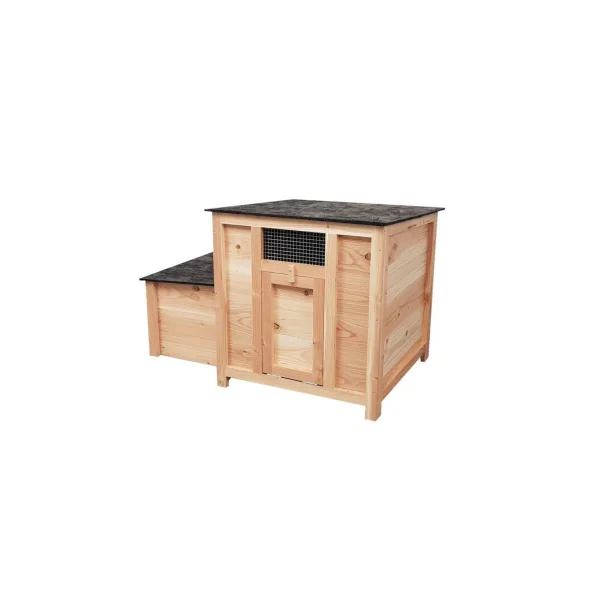 Poulailler Moutiers 3-4 Poules Bois de Douglas Toit en Shingle Noir FABRICATION FRANCAISE