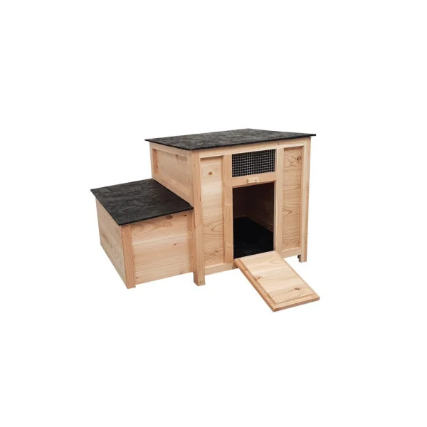 Poulailler Moutiers 3-4 Poules Bois de Douglas Toit en Shingle Noir FABRICATION FRANCAISE