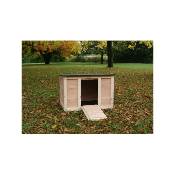 Poulailler Pallud 3-4 Poules Bois de Douglas Toit en Shingle Noir FABRICATION FRANCAISE