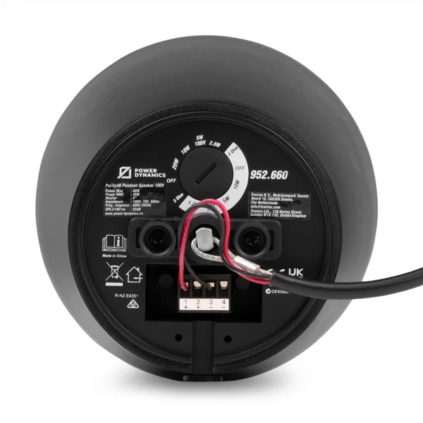 PURITY4B Enceinte suspendue 20-10-5 Watts 100 V