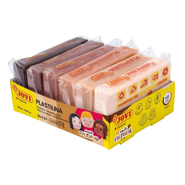 Pâte à modeler plastilina Multi culture x6 50g