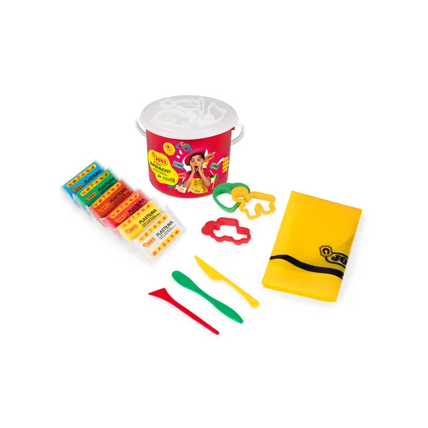 Pâte à modeler plastilina Super seau x6 50g + accessoires