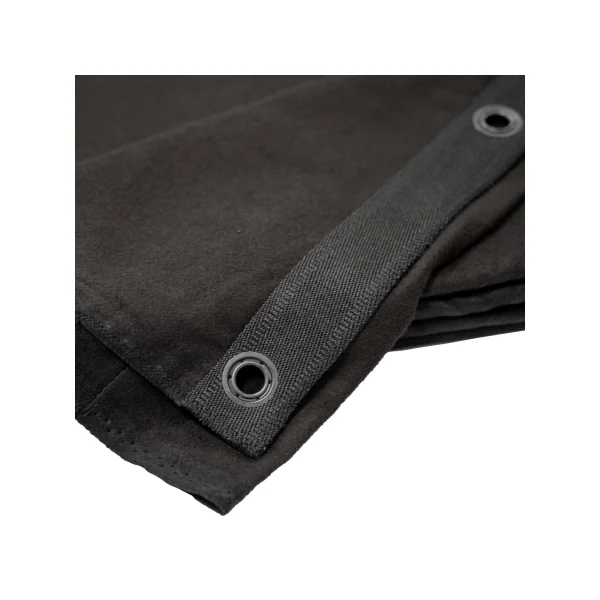 Rideau noir 6m(Long) 3m(Haut) Certifié B1 avec oeillets acier ourlé.