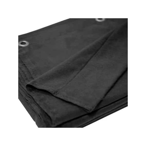 Rideau noir 6m(Long) 3m(Haut) Certifié B1 avec oeillets acier ourlé.