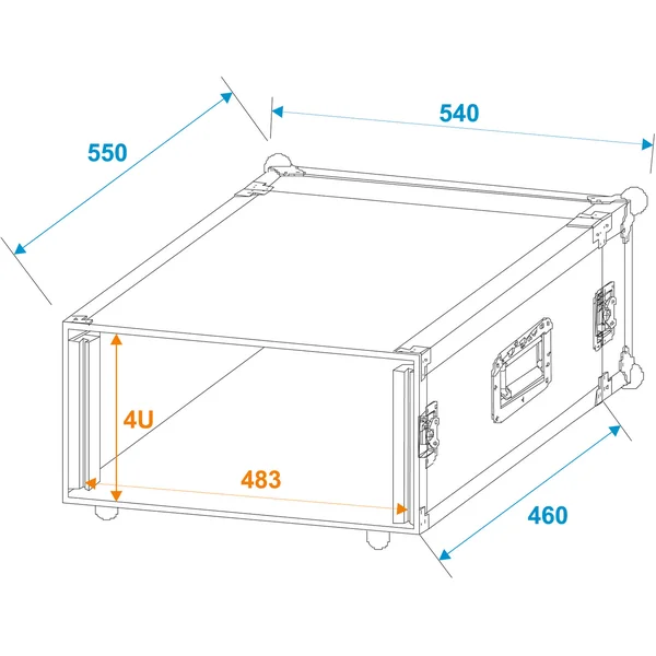 ROADINGER Amplifier Rack PR-2, 4U, 47cm deep