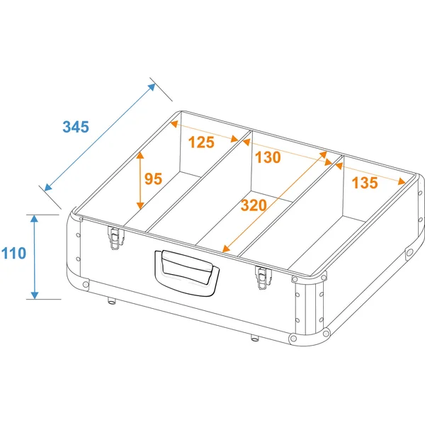 ROADINGER CD Case ALU digital booking rounded blue