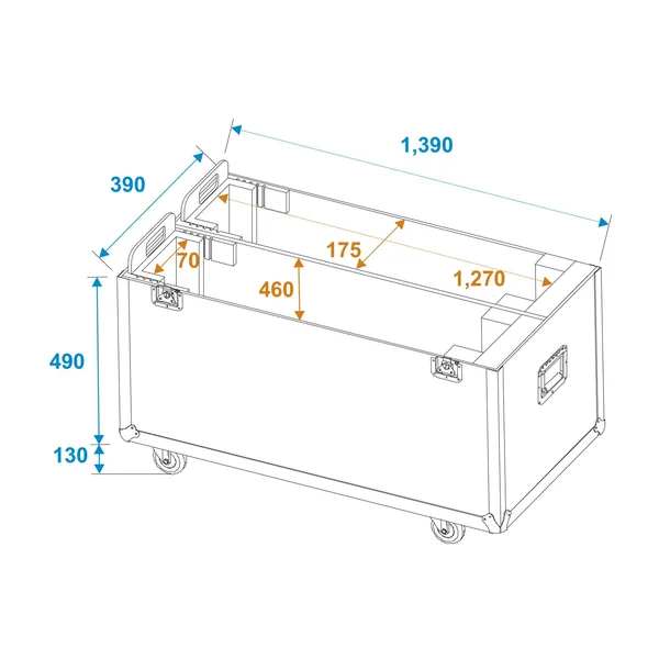 ROADINGER Flightcase 2x LCD ZL55