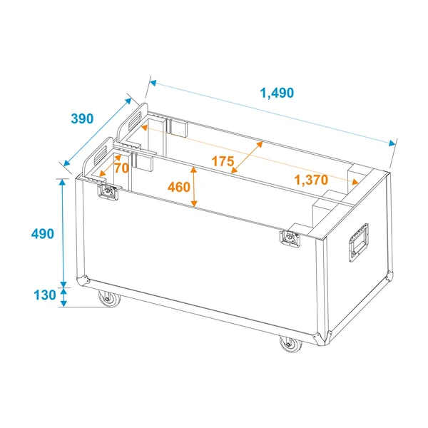 ROADINGER Flightcase 2x LCD ZL60