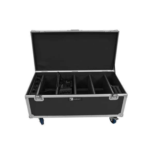 ROADINGER Flightcase 4x AKKU Multiflood IP 18x10W RGBW Wash CRMX with charging function