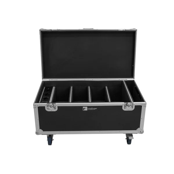 ROADINGER Flightcase 4x AKKU Multiflood IP 8x10W RGBW Wash CRMX with charging function