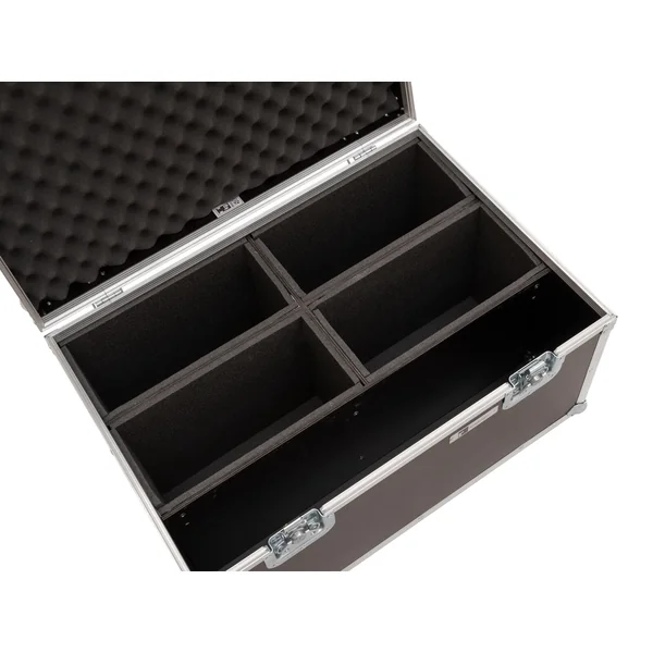 ROADINGER Flightcase 4x LED 4/7C-12 Silent Slim Spot