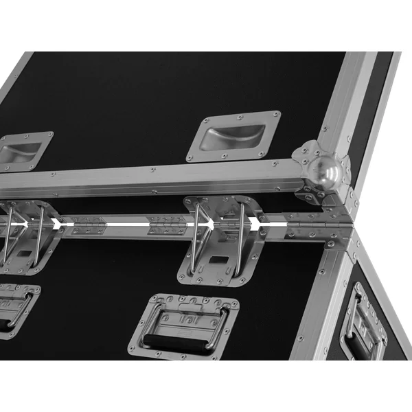 ROADINGER Flightcase 4x LED TMH-X4 with wheels