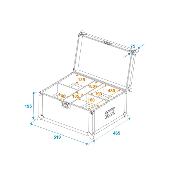 ROADINGER Flightcase 4x THA-20PC