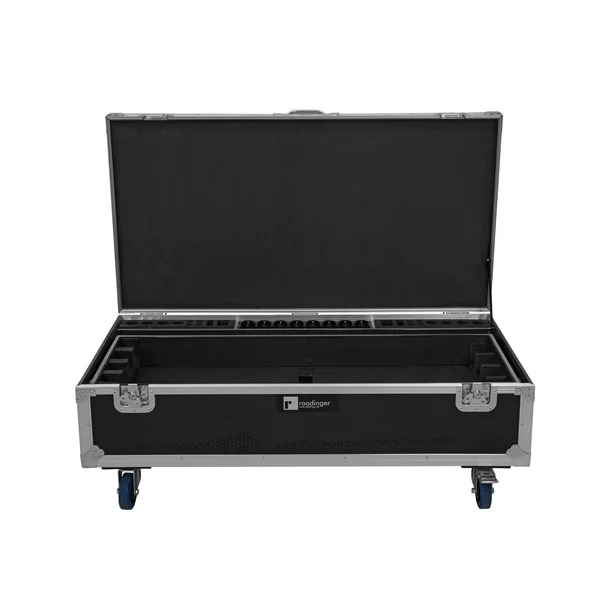 ROADINGER Flightcase 8x AKKU IP Pixel Tube 360° PRO CRMX with charging function and wheels
