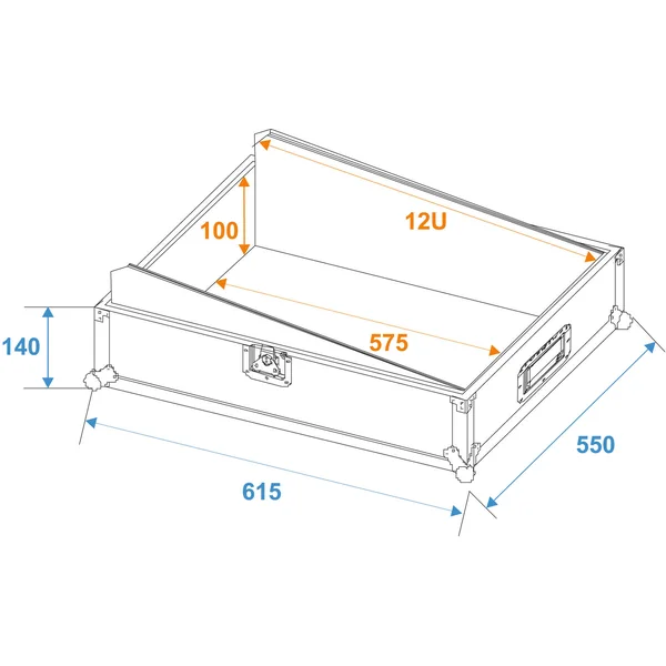 ROADINGER Mixer Case Pro MCB-19 sloping, bk, 12U