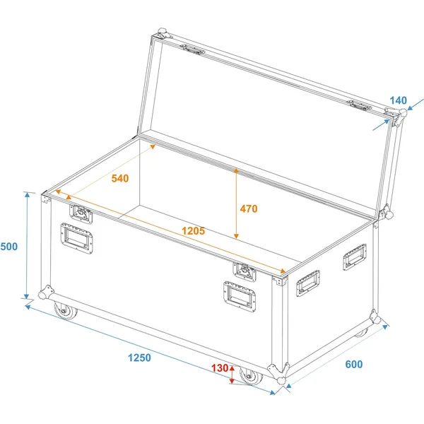 ROADINGER ODV-1 Universal Tour Case 120cm with wheels