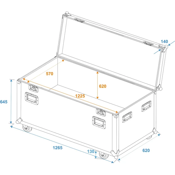 ROADINGER Universal Tour Case 120cm with wheels Pro