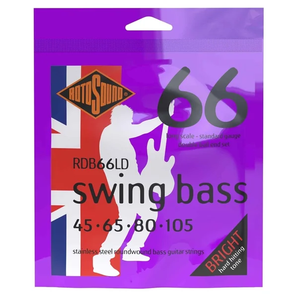 Rotosound E-Bass Strings Swing Bass 66 Double Ball End - Set 4-str. Medium 45-105 Double Ball (RDB66LD)