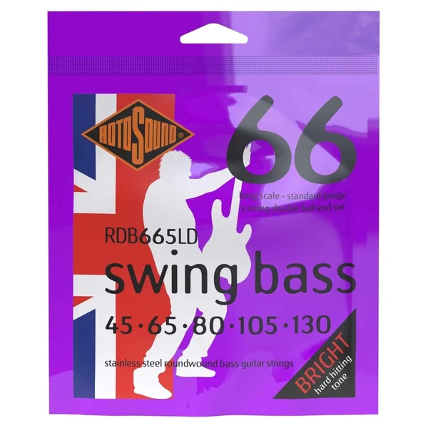 Rotosound E-Bass Strings Swing Bass 66 Double Ball End - Set 5-str. Standard 45-105 Double Ball (RDB665LD)