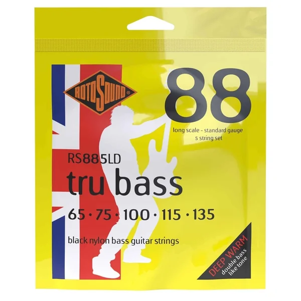 Rotosound E-Bass Strings Tru Bass 88 - Set 5-string Long 65-135; Long scale: scale length (34"/860mm) - to medium (32"/810mm) (RS885LD)
