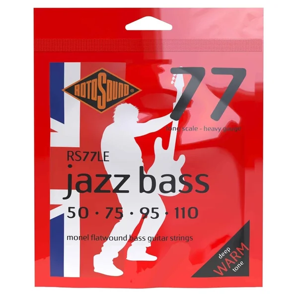 Rotosound Jazz Bass Strings Jazz Bass 77 - Set 4-string Flatwound Heavy 50-110 (RS77LE)
