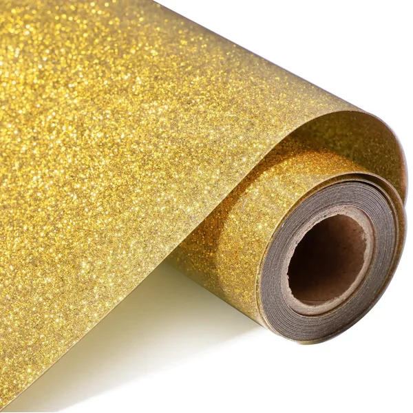 Rouleau de vinyle de transfert thermocollant pailleté (Glitter HTV) – compatible avec les lasers