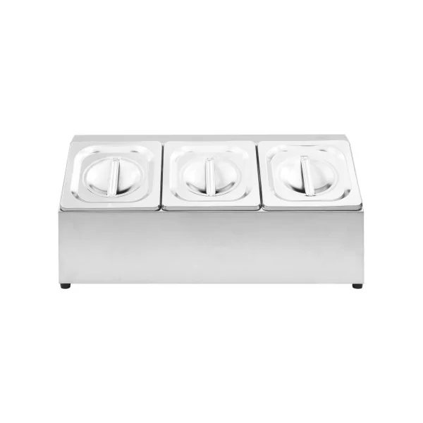 Récipient Gastronorm 3 Bacs en Inox GN 1/6 Spécial Restauration