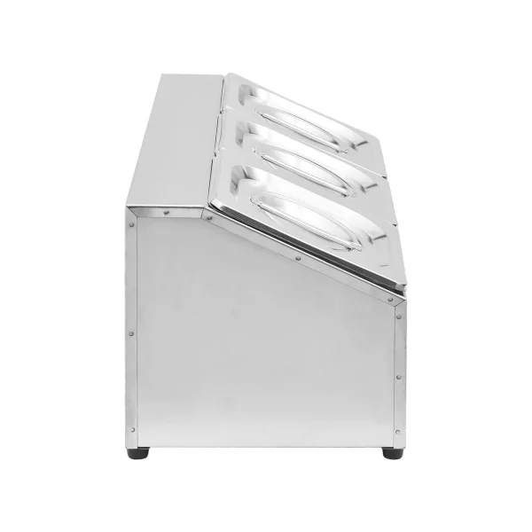 Récipient Gastronorm 3 Bacs en Inox GN 1/6 Spécial Restauration