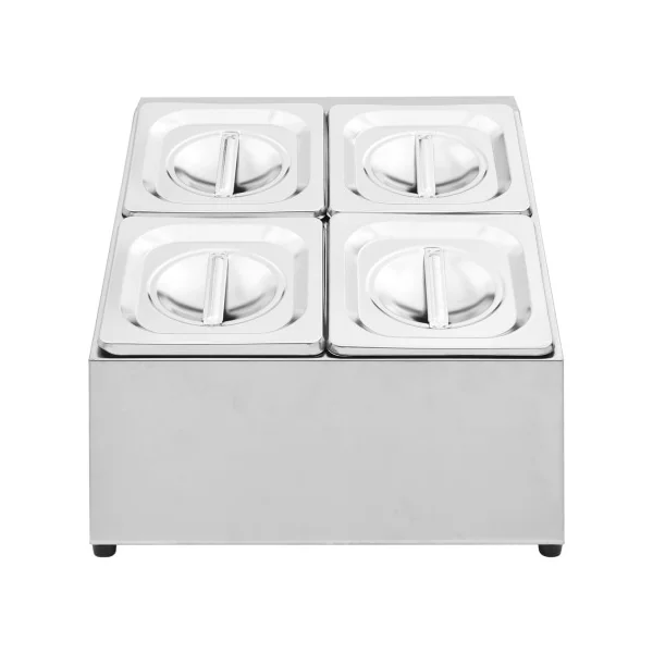 Récipient Gastronorm 4 Bacs en Inox GN 1/6 Spécial Restauration Acier Inoxydable