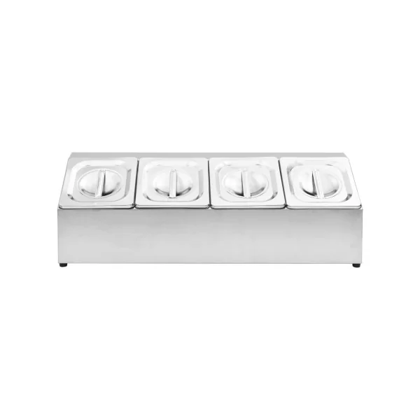 Récipient Gastronorm 4 Bacs en Inox GN 1/6 Spécial Restauration