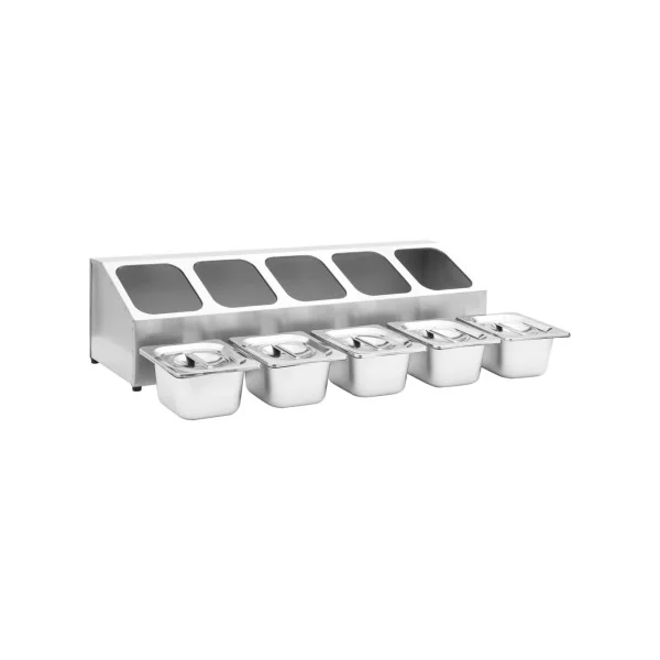 Récipient Gastronorm 5 Bacs en Inox GN 1/6 Spécial Restauration
