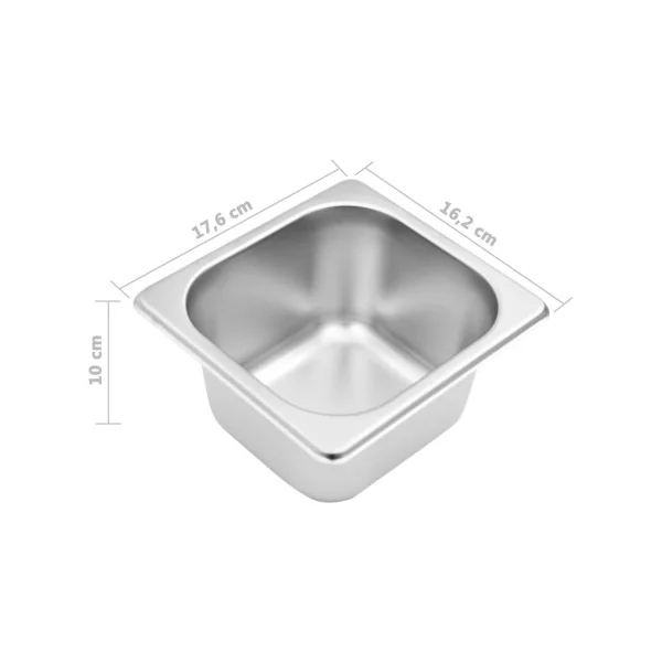 Récipient Gastronorm 5 Bacs en Inox GN 1/6 Spécial Restauration