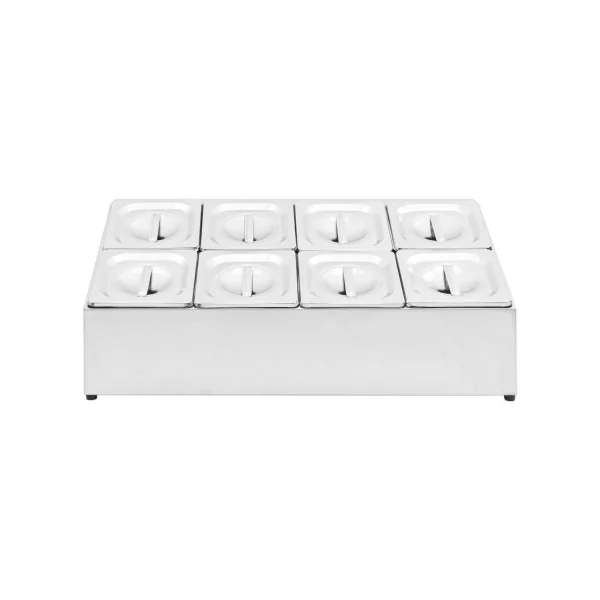 Récipient Gastronorm 8 Bacs en Inox GN 1/6 Spécial Restauration Acier Inoxydable