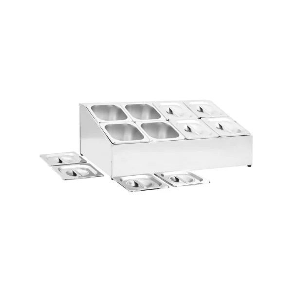 Récipient Gastronorm 8 Bacs en Inox GN 1/6 Spécial Restauration Acier Inoxydable