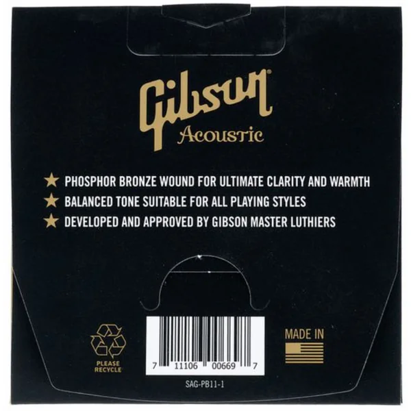 SAG-PB11 Acoustic Guitar 6-String Set Phosphor Bronze 11-52 - jeu de 6 cordes
