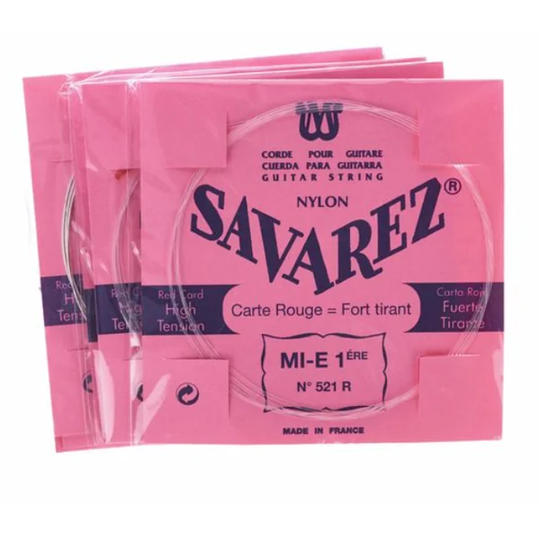 Savarez Cordes de guitare classique 520F rouge tension forte