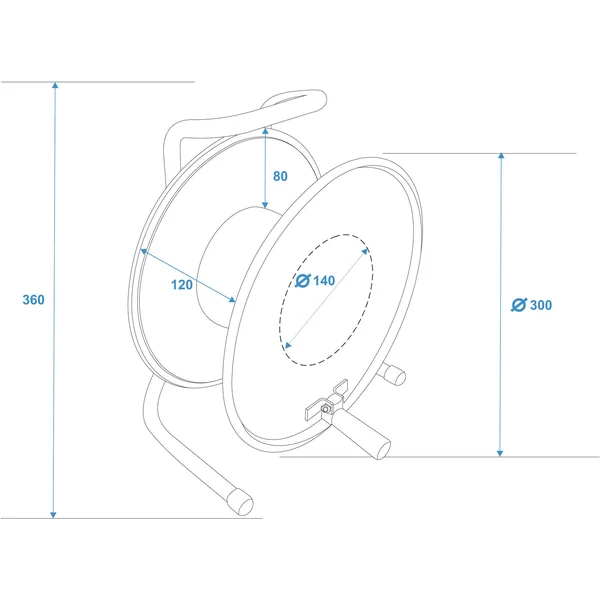 SCHILL Cable Drum HT300.SO A=300/C=125
