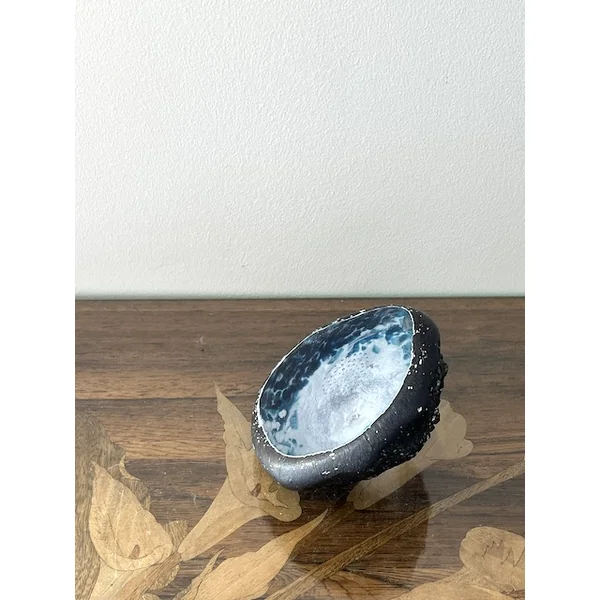 Sculpture en verre avec bulles Profondeurs – Florence Lemoine