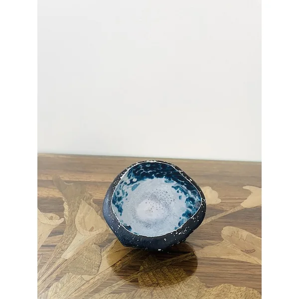 Sculpture en verre avec bulles Profondeurs – Florence Lemoine