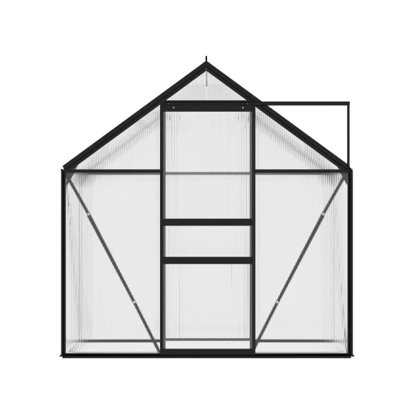 Serre Anthracite Aluminium et en Polycarbonate 1,30m² Serre ALU Serre Plantation Serre Jardin