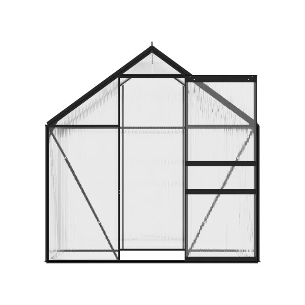 Serre Anthracite Aluminium et en Polycarbonate 1,30m² Serre ALU Serre Plantation Serre Jardin