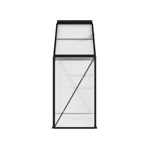 Serre Anthracite Aluminium et en Polycarbonate 1,30m² Serre ALU Serre Plantation Serre Jardin
