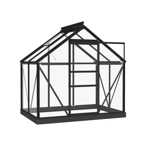 Serre Anthracite Aluminium et en Verre 1,59m² Serre ALU Serre Plantation