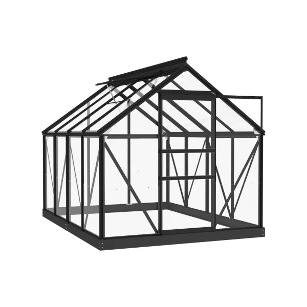 Serre Anthracite Aluminium et en Verre 3,10m² Serre ALU Serre Plantation