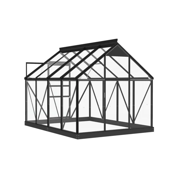 Serre Anthracite Aluminium et en Verre 3,10m² Serre ALU Serre Plantation