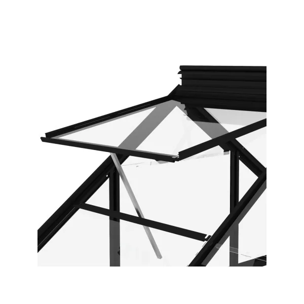 Serre Anthracite Aluminium et en Verre 3,10m² Serre ALU Serre Plantation