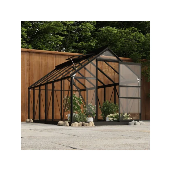 Serre Anthracite Aluminium et en Verre 4,61m² Serre ALU Serre Plantation