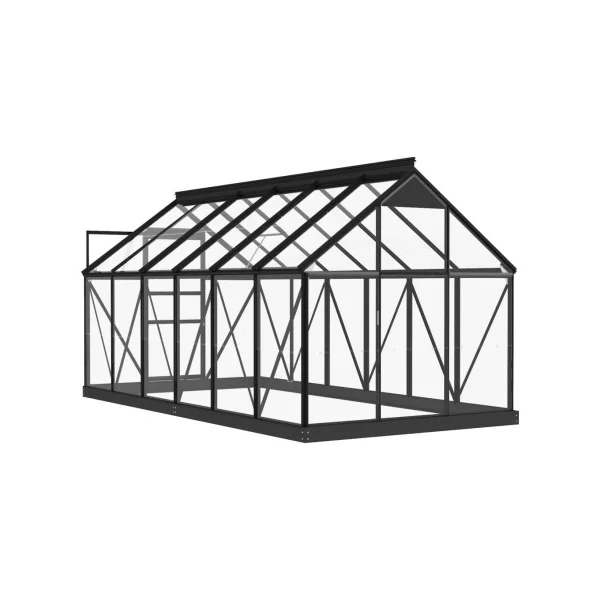 Serre Anthracite Aluminium et en Verre 4,61m² Serre ALU Serre Plantation