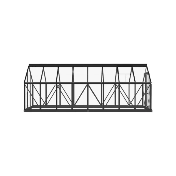 Serre Anthracite Aluminium et en Verre 6,12m² Serre ALU Serre Plantation