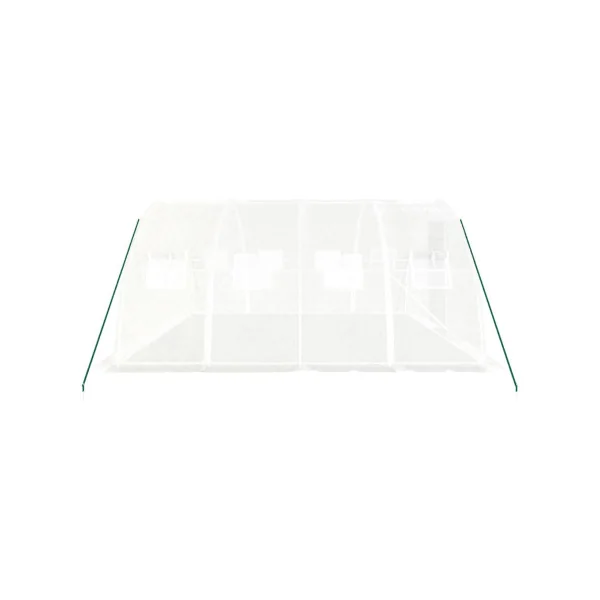 Serre de jardin 16 m² 400x400 cm Blanche Serre Tunnel de jardin Serre plantation Serre potager